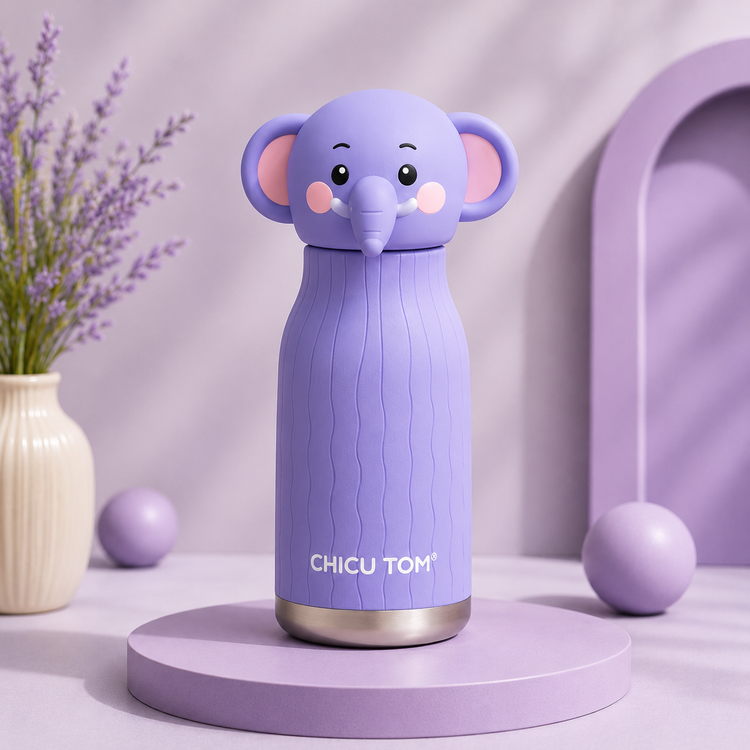 Chicu Tom Cute Animal Stainless Steel Bottle