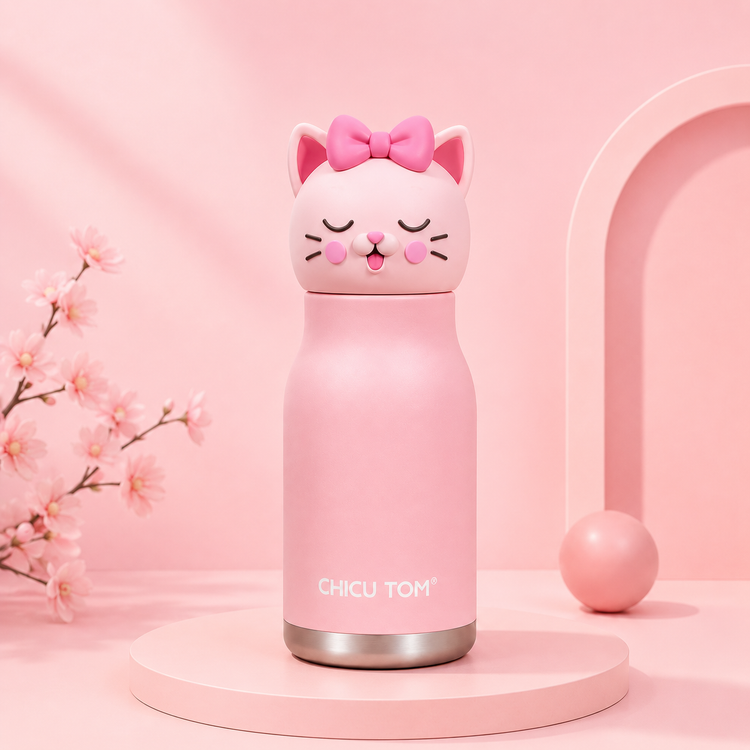 Chicu Tom Cute Animal Stainless Steel Bottle