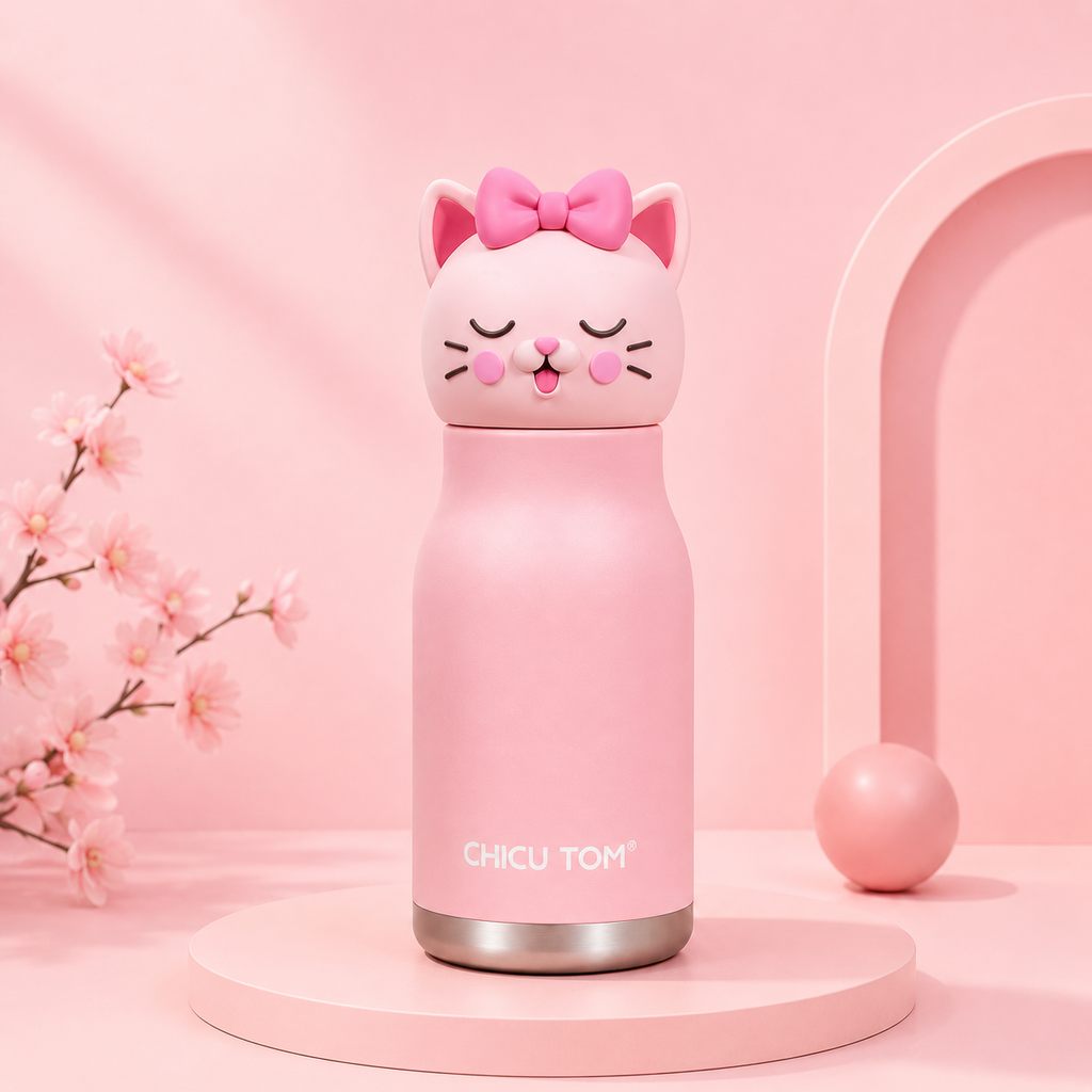 Chicu Tom Cute Animal Stainless Steel Bottle