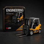 RC Alloy Construction Vehicle Set – Excavator, Dump Truck & Forklift (1:64 Scale)